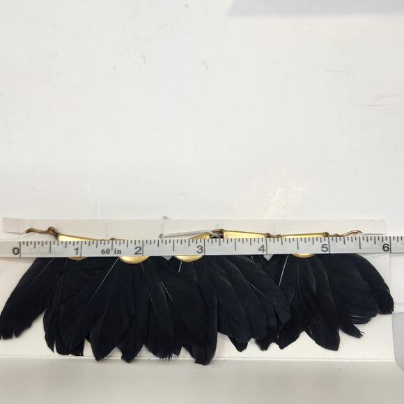 Stella and Dot Plume Gold Tone Black Blue Layered Statement Necklace Multi Wear - Picture 6 of 8